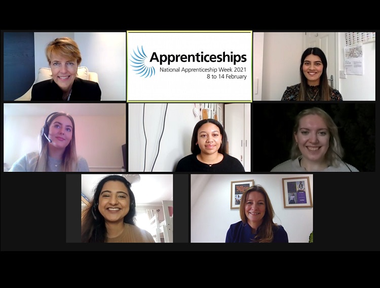 NAW Gillian Keegan with Apprentices - virtual meeting