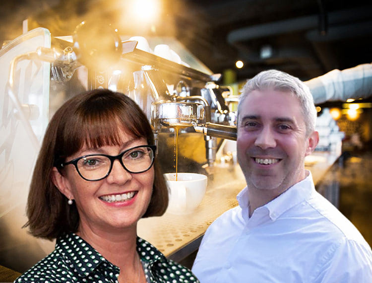 Jennifer Coupland and Gavin O'Meara