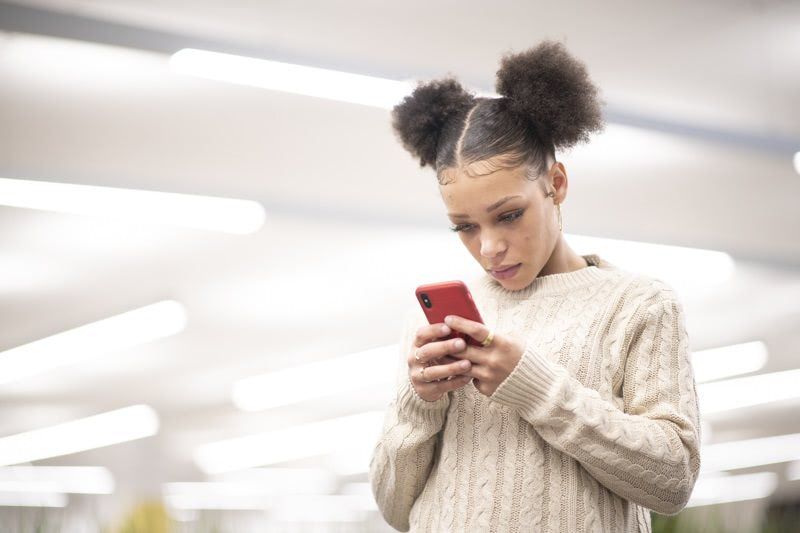 Young woman on a phone