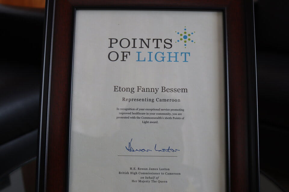 Etong Fanny Bessem's Points of Light award