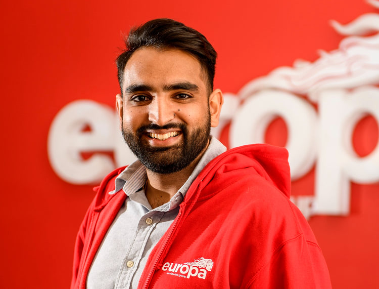Ram Odedra, who has been promoted to Project Manager at Europa Warehouse