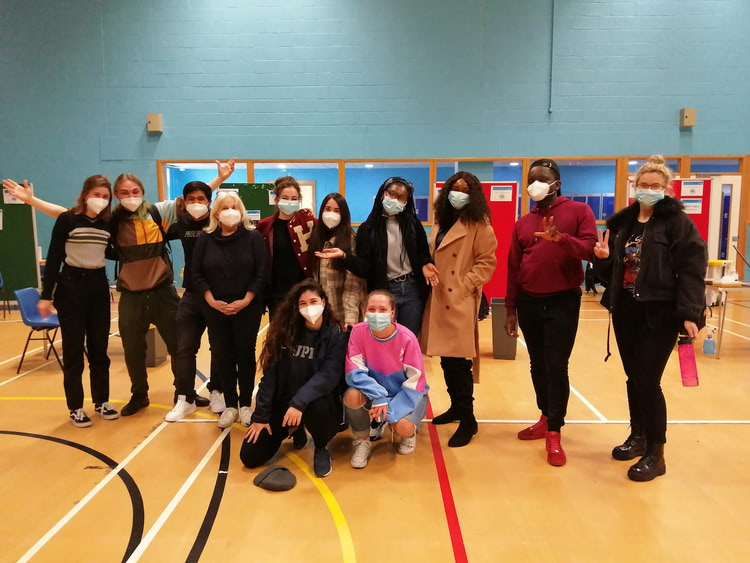 Test centre team in masks
