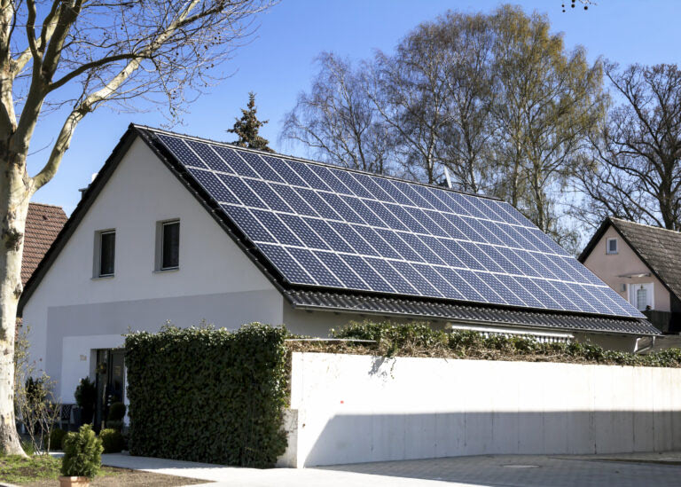 House with solar roof