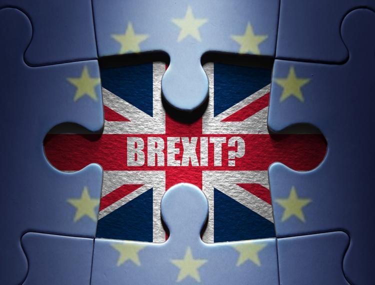 Brexit image flag and jigsaw