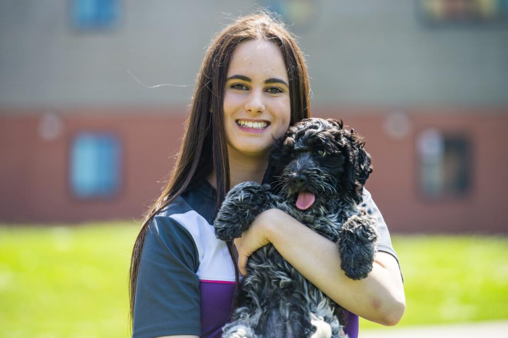 Mylie has already helped Level 3 Sports student Cara Gallop