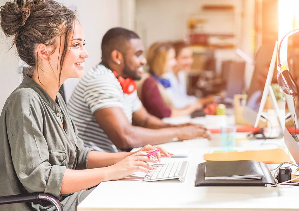 Students on Computers