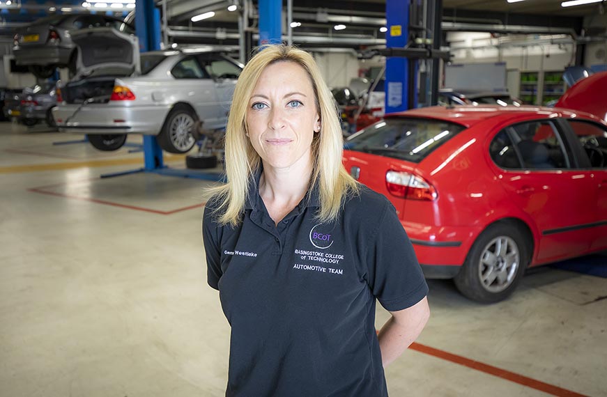 Gemma Westlake, Basingstoke College of Technology, is an Automotive lecturer at Basingstoke College of Technology (BCoT)