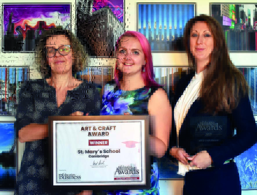 Pictured from left to right - Emily O'Hare (Art Technician at St Mary's School), Emily Dutton (Art and Photography Teacher at St Mary's School) and Su Conroy (Head of Art at St Mary's School).