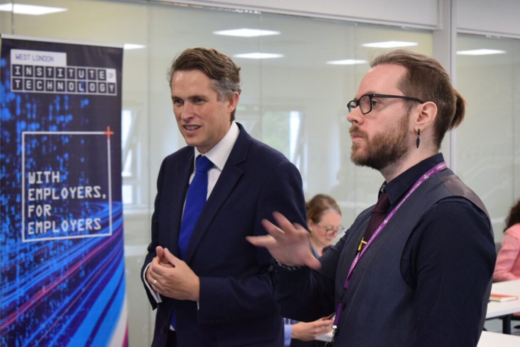 Gavin Williamson at West London Institute of Technology