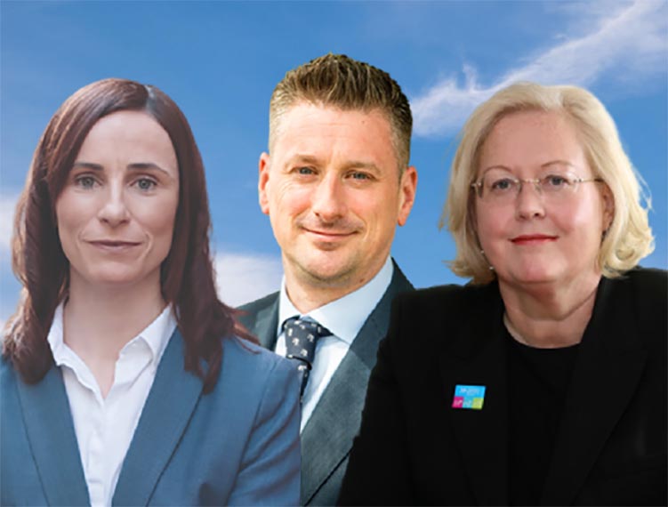 (L-R) Jo Maher, Loughborough College, Stuart Rimmer MBE, East Coast College, and Dr Sam Parrett CBE, London South East Colleges