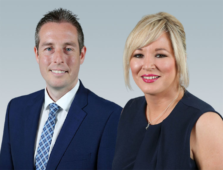 Paul Givan and Michelle ONeill FE News