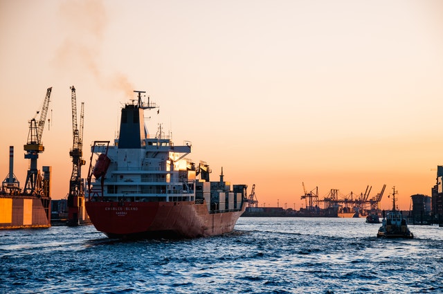 cargo ship at port