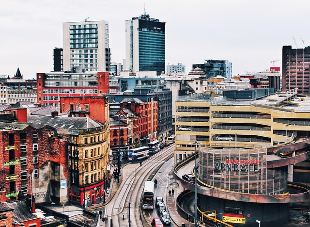 Busy Manchester Cityscape