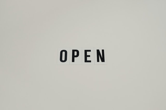 open sign