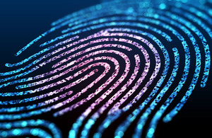 A photo of a multicoloured fingerprint
