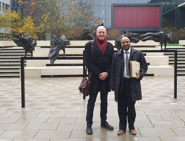 Project leads, Edward Trewhella, CEO, Driving Mobility (left) and Dr Anuraj Varshney, Head of Service, South East DriveAbility, pictured at Oxford Brookes University.