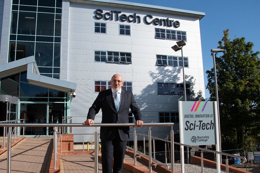 Secretary of State for Education The Rt Hon Nadhim Zahawi MP, officially opens £7 million redevelopment of the SciTech Digital Innovation Hub.
