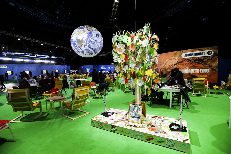 The action zone and globe at the Hydro, Glasgow. Photograph: Karwai Tang