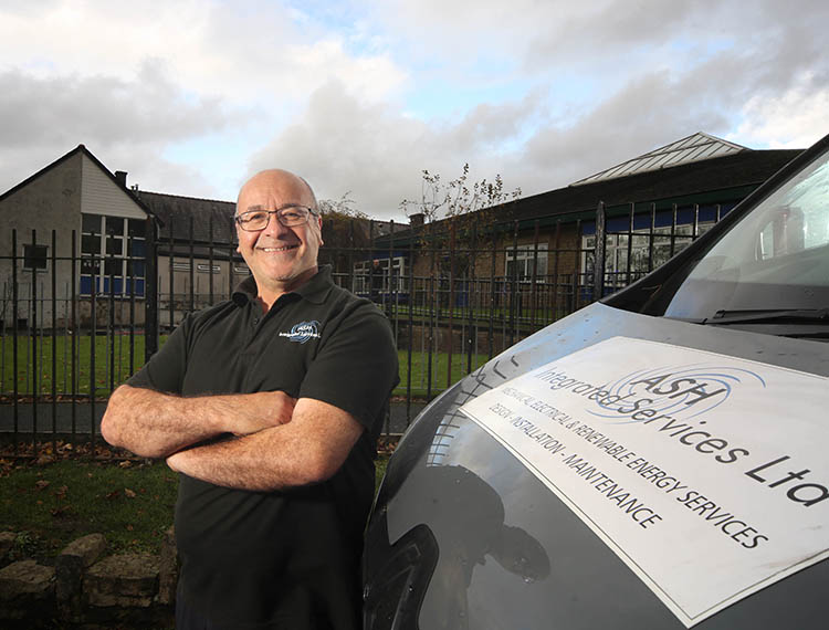 Sean Jackson of Ash Integrated Services at Tonacliffe Primary School, one of the premises covered by the company’s new contract with Lancashire County Council.