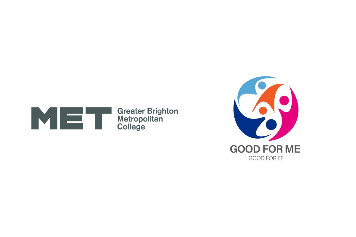 Greater Brighton Metropolitan College Logo and Good for Me, Good for FE logo
