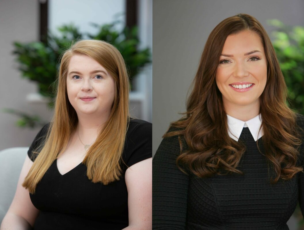 Charlotte Weeden, Marketing Executive at Aaron and Partners, and Tori McHale, solicitor in the firm’s Employment Law team.