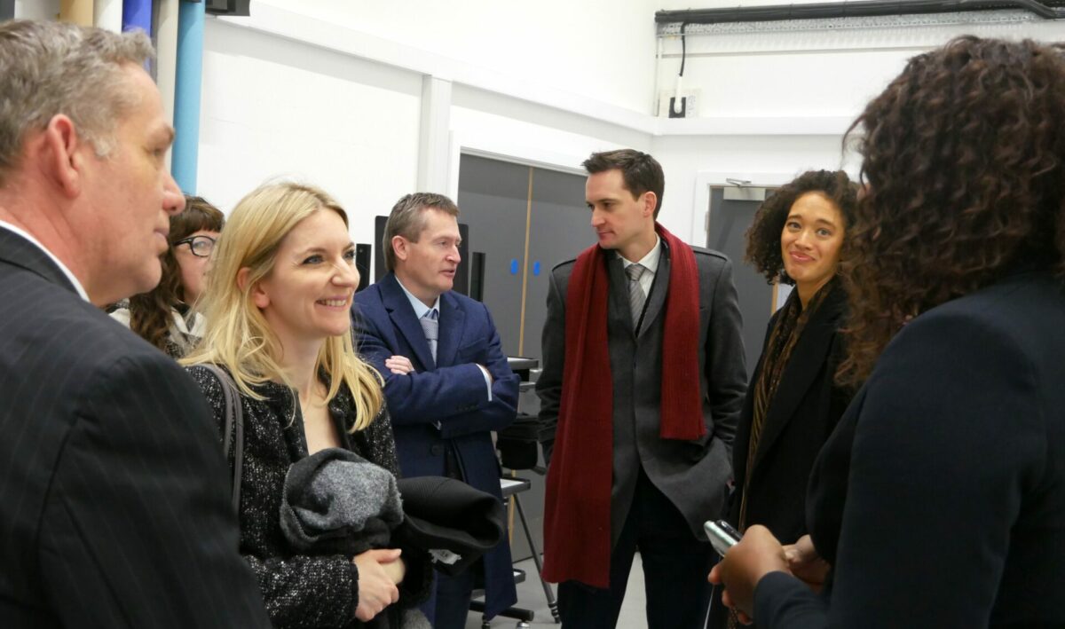 Julia Lopez MP, Minister of State for Media, Data, and Digital Infrastructure visited Barking & Dagenham College and speaks to Principal and CEO Yvonne Kelly