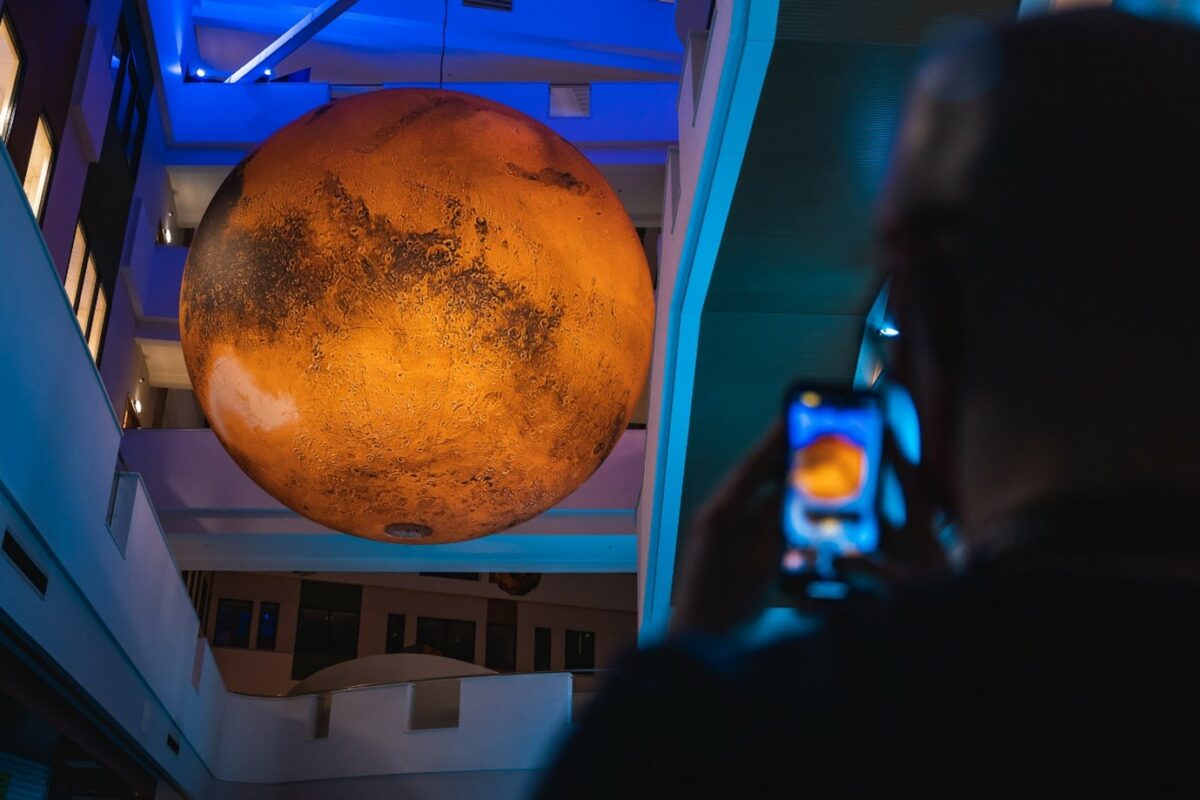 Luke Jerram’s Mars installed at Barnsley College