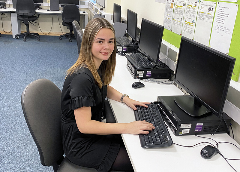 New City College student Ella Payne sprung into action when she witnessed an elderly man have a fall in the street near the college in Loughton..