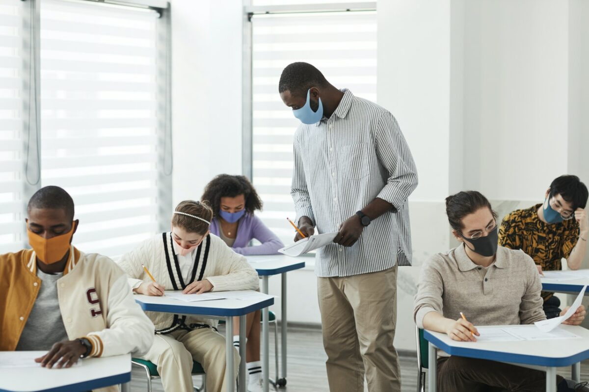 Face coverings or masks in class