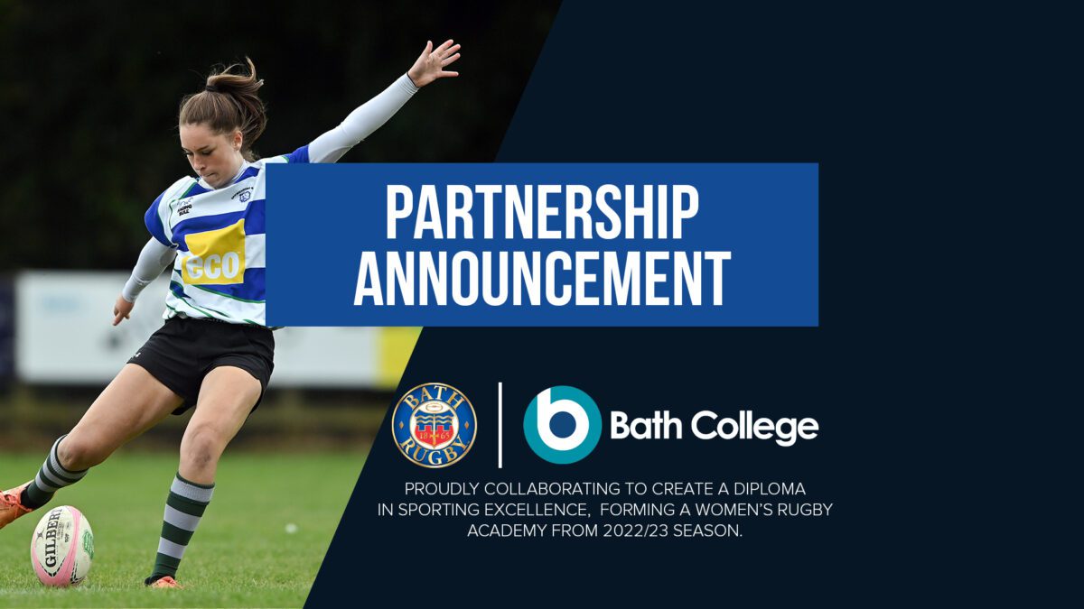 Womens Bath Rugby Player, Partnership Announcement