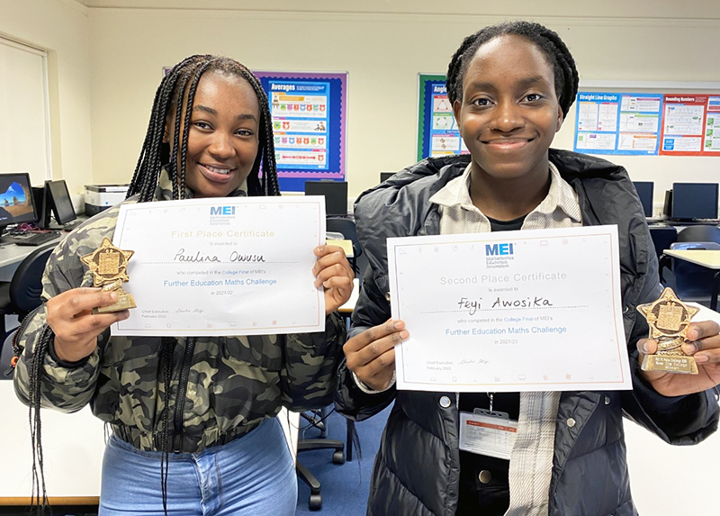New City College students competed in a cross-campus Maths Challenge – and now the top 12 winners will go on to compete in the national finals.