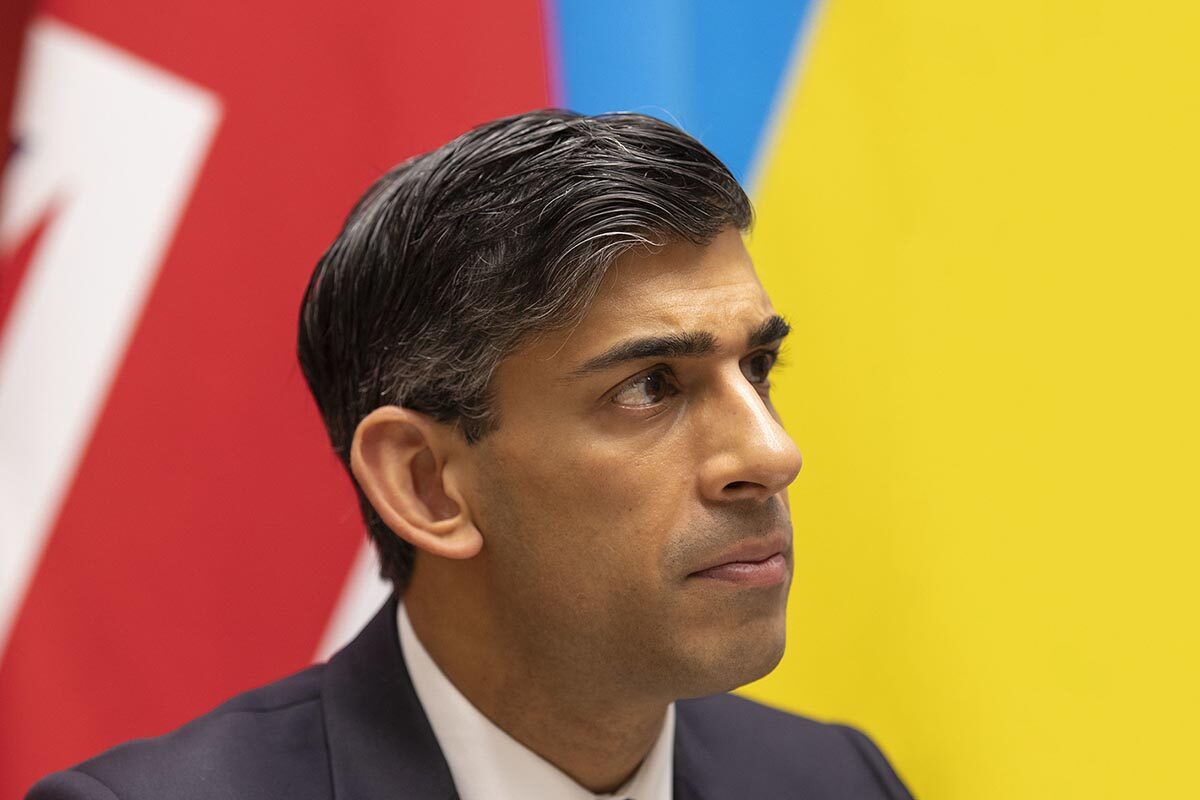 Rishi Sunak takes part in a specially convened video conference call with G7 finance ministers who were addressed by Ukrainian finance minister Sergii Marchenko