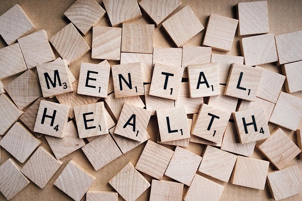 mental health in wooden letters