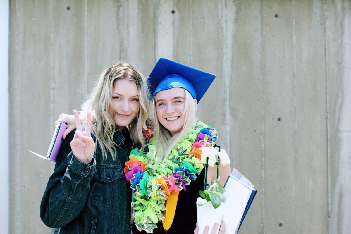 Students smiling