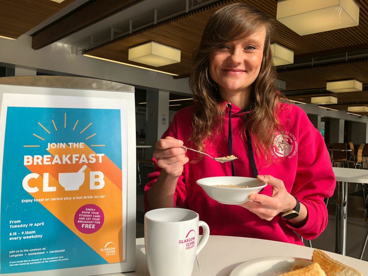 FE News Glasgow Clyde College launches free breakfasts for 15,700 students to help tackle food