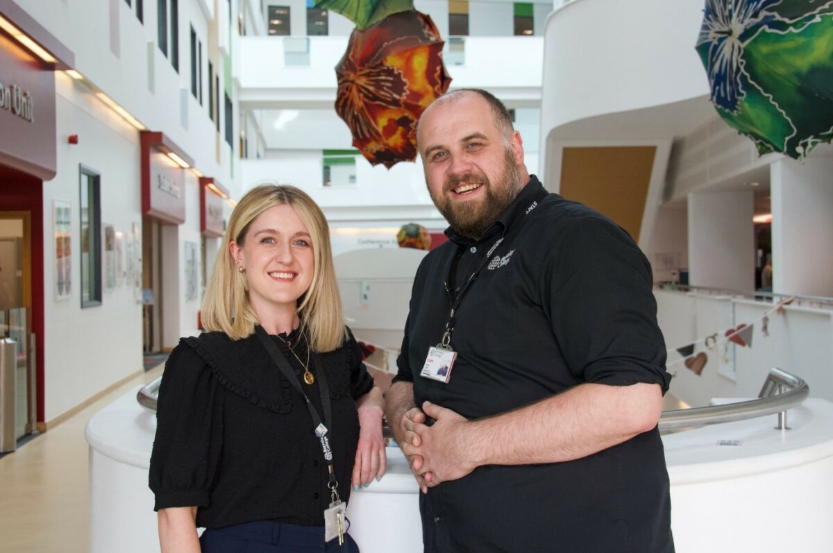 Holly Bentley (left) and Garry Lyon (right), Information Advisors at Barnsley College.