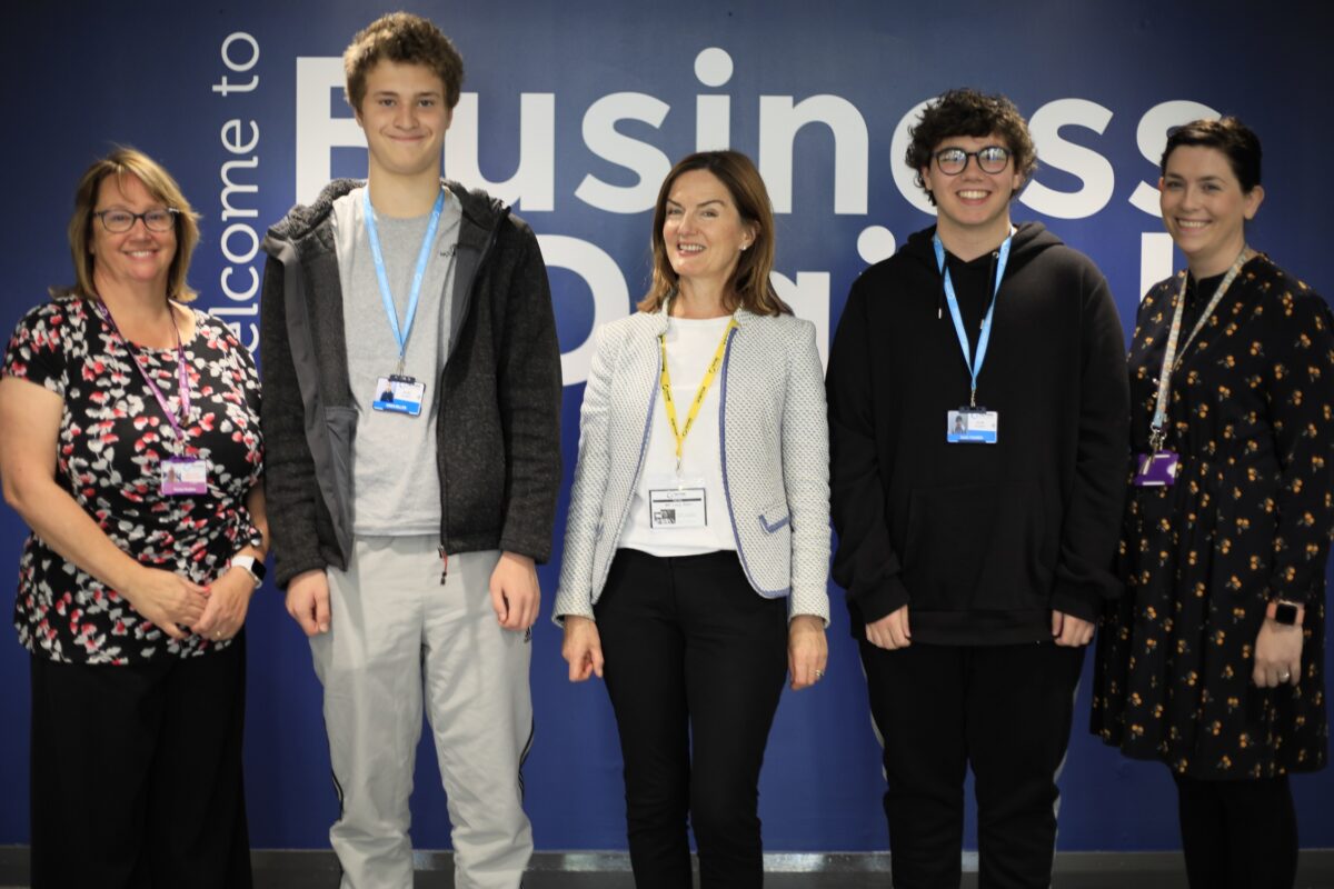 Telford MP Lucy Allan with staff and students on one of her latest visits