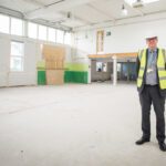 Ben Manning, Executive of Curriculum Quality & Student Experience, pictured in the location of the new Future Skills Centre: Construction, which will open in September.