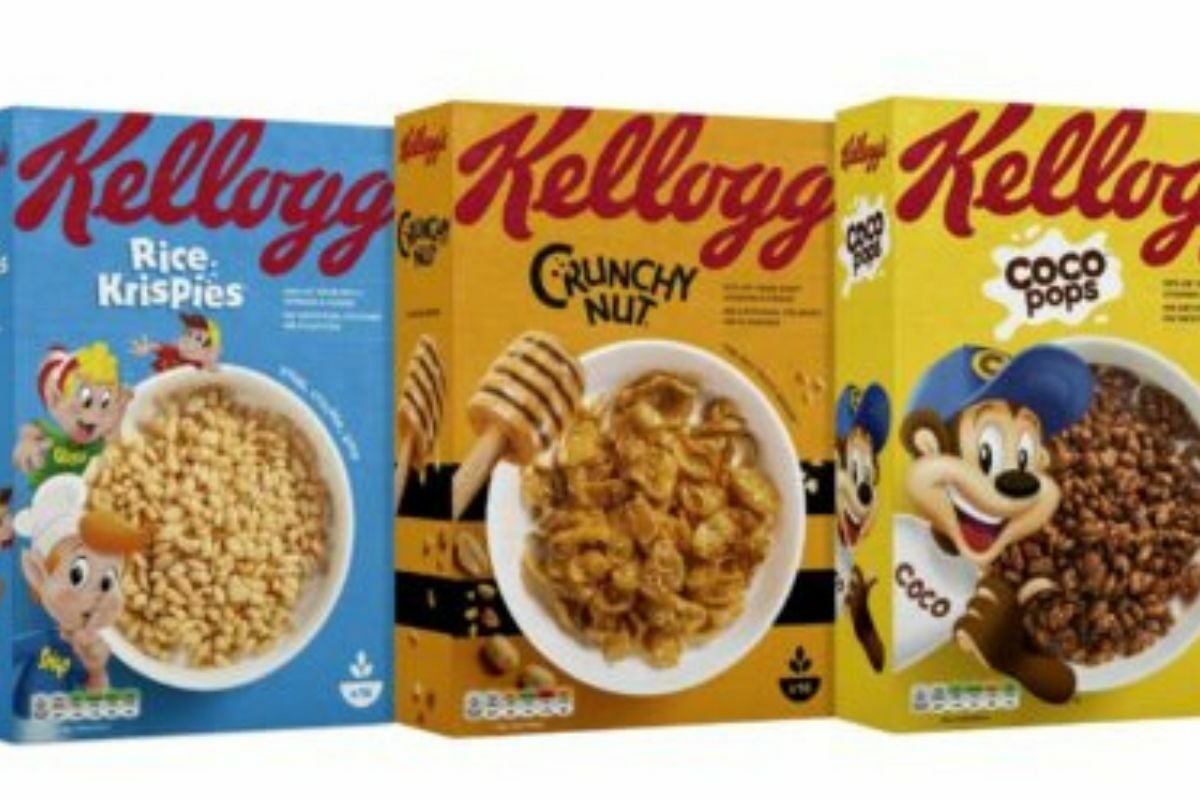 Kellogg cereal boxes