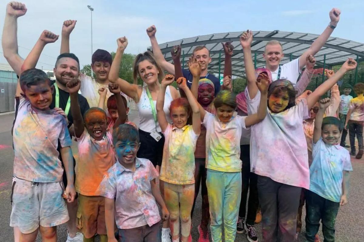 Progressive Sports in the East Midlands held a 'Colour Run' enrichment activity at Zaytouna Primary School in Derby to celebrate the end of the academic year. Image: Penguin PR