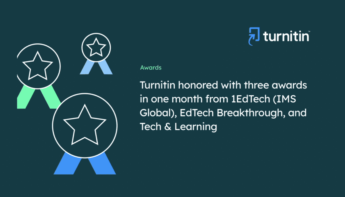 Turnitin honored with 3 awards in 1 month