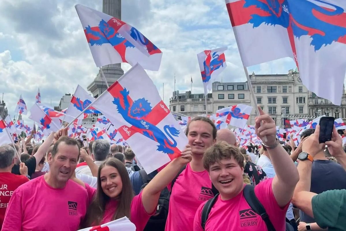 University of Derby students watch Lionesses bring trophy home as they report on Women’s European Championship