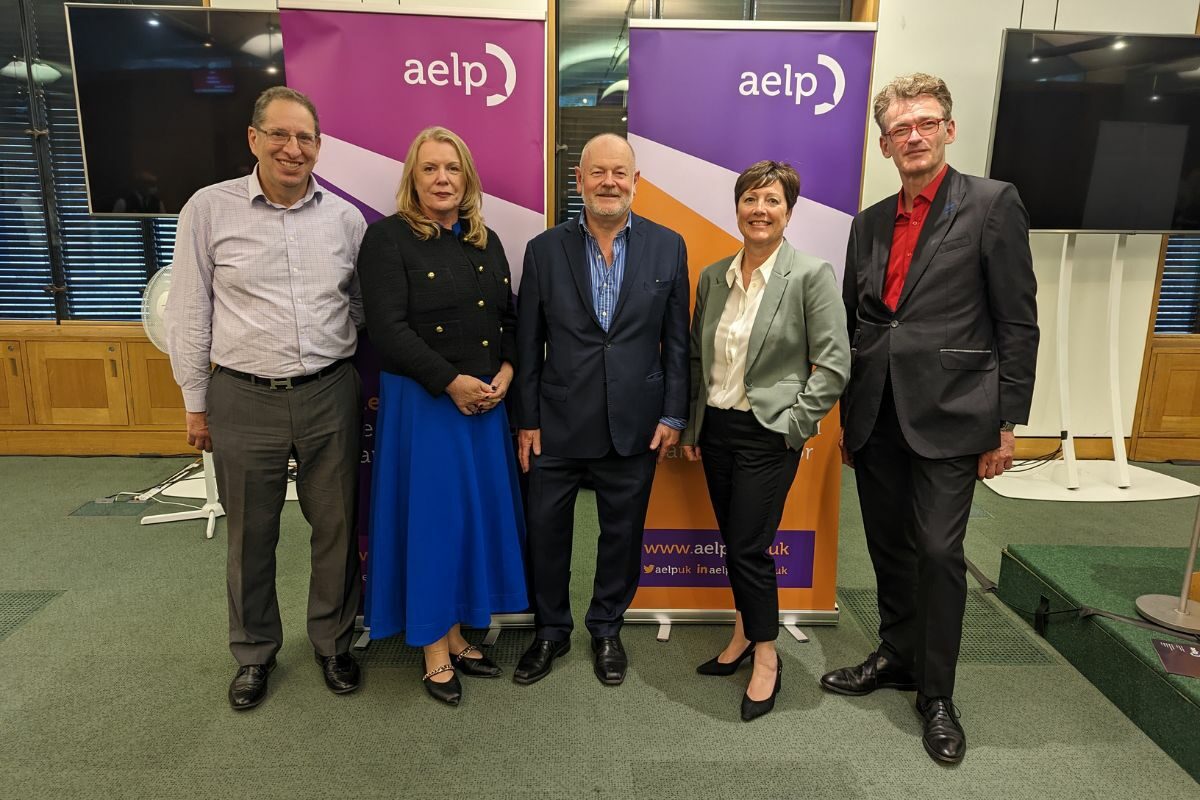 hief Executives and Chairs of AELP past and present (left to right these are: Stewart Segal, Jane Hickie, Martin Dunford OBE, Nichola Hay MBE, and Mark Dawe