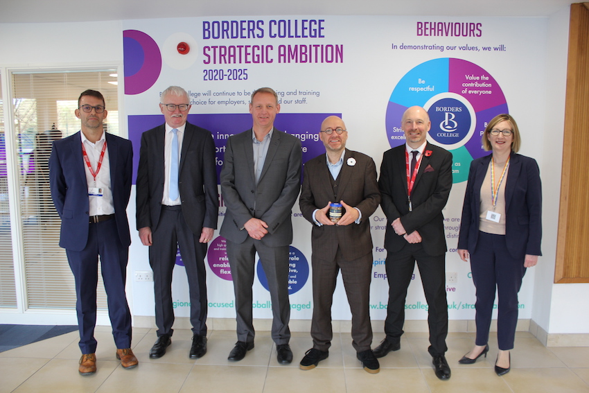 Patrick Harvie with Borders College staff