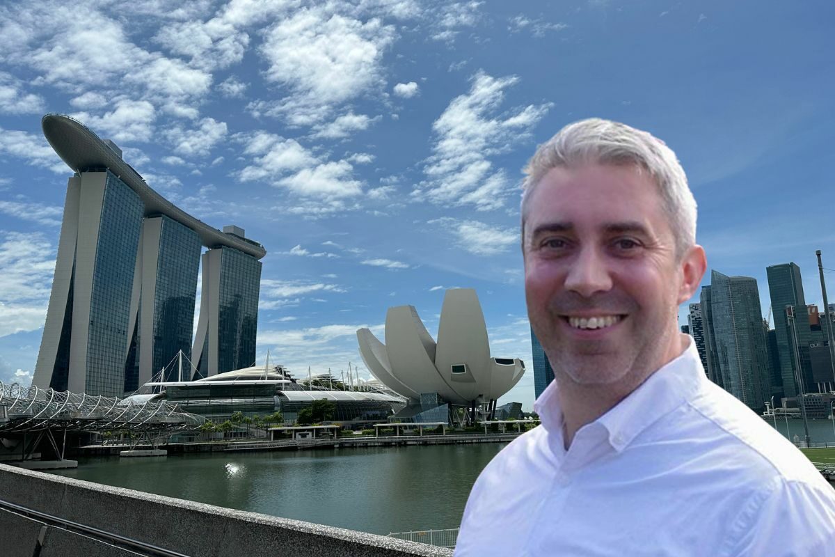 Singapore background with Gavin