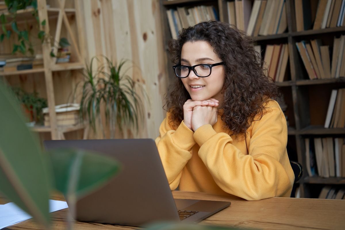 Female on laptop