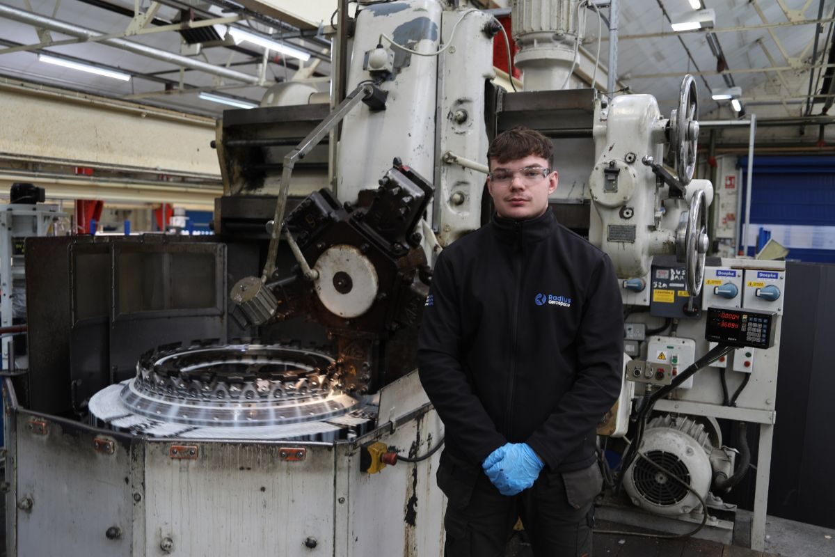 Telford College apprentice flying high at aerospace manufacturer