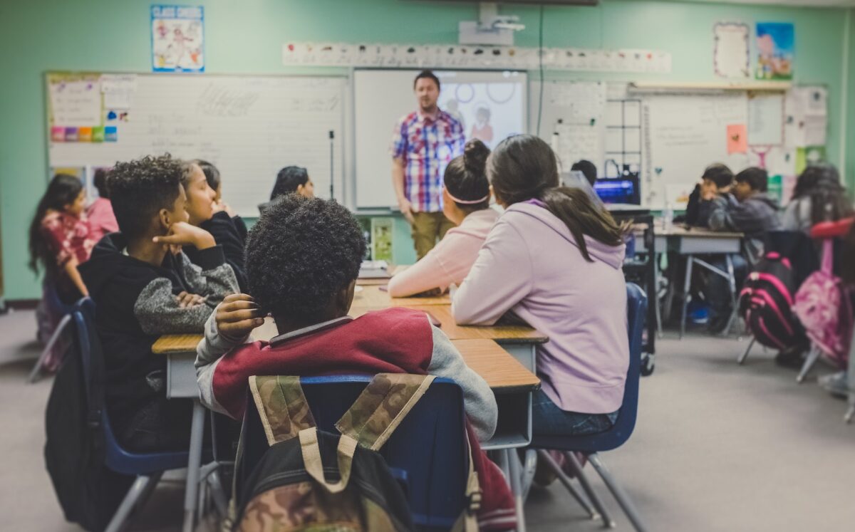 students sat in classroom