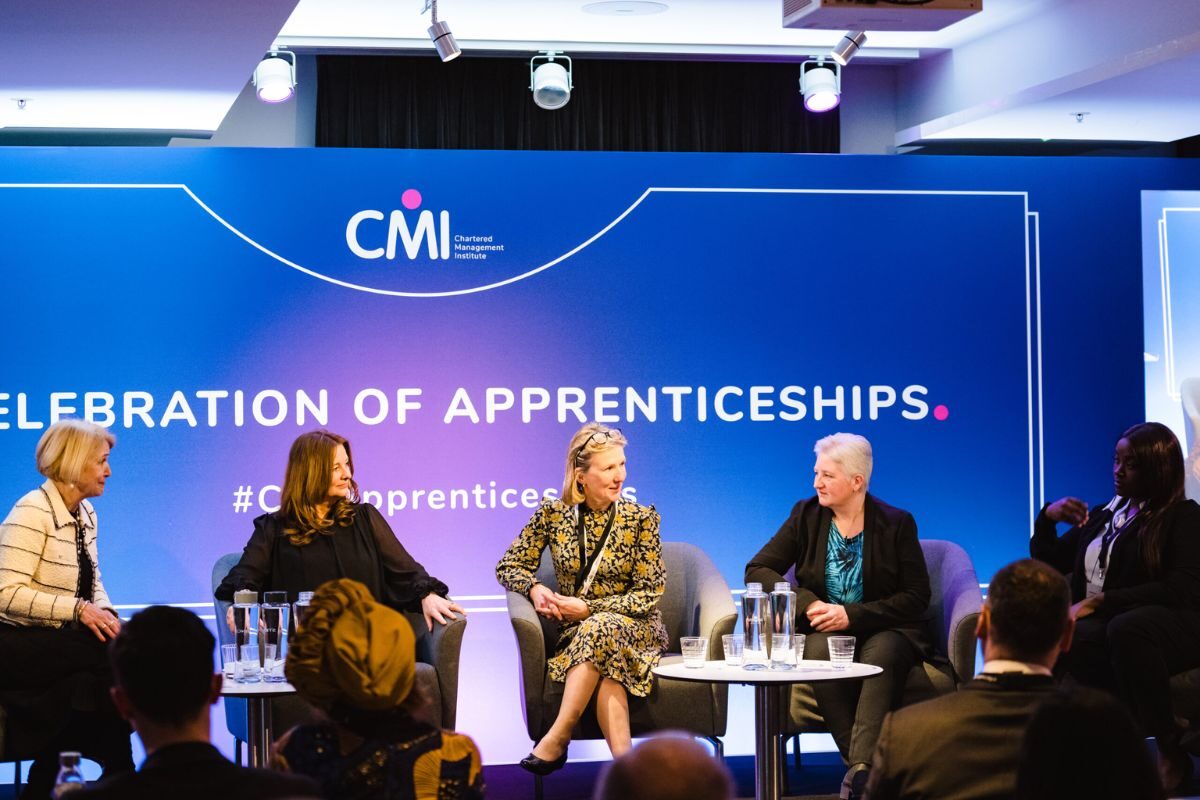 Secretary of State for Education, TFL trains manager, micro-SME sales admin manager, John Lewis Partnership LGV driver discuss apprenticeships