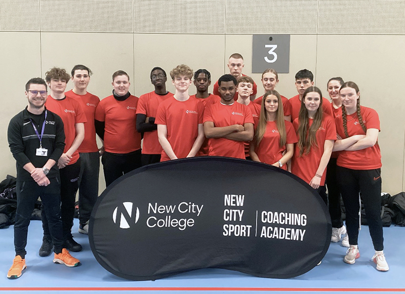 Students on the newly-launched New City Sport Coaching Academy at Havering Sixth Form got the ball rolling with a fantastic effort helping out at a school indoor Sportshall Athletics